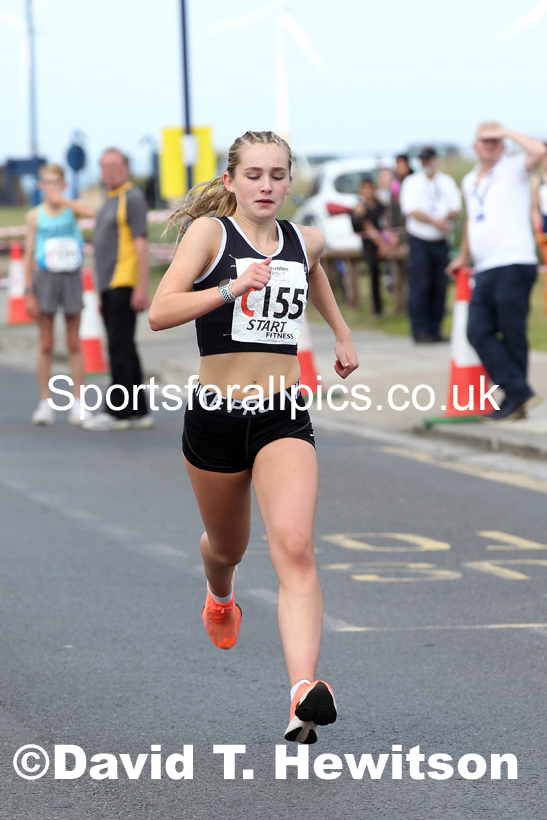Womens under-17s 2021 Northern 6 and 4 Stage and Young Athletes Road Relays, Redcar. Photo: David T. Hewitson/Sports for All Pics